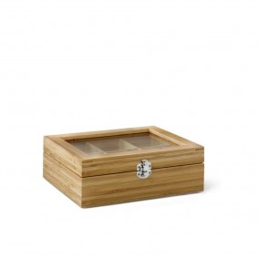 Bredemeijer Krabička na čaj Bamboo, 6 přihrádek s okénkem