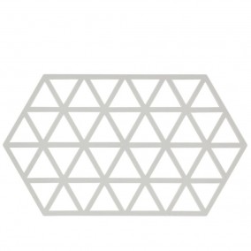 Zone Denmark Silikonová podložka pod horké Triangles Warm Grey
