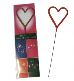 Prskavka "srdíčko" červené