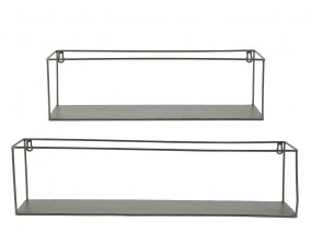 Villa Collection Kovová police Grey (sada 2 ks)