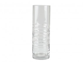 Villa Collection Skleněná váza se vzorem Clear 30 cm