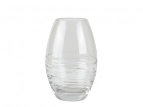 Villa Collection Skleněná váza se vzorem Clear 20 cm