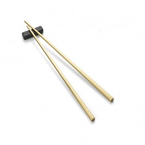 Bitz Jídelní hůlky se stojánkem Brass