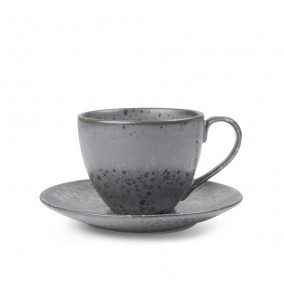 Bitz Cappuccino šálek s podšálkem Grey