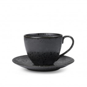 Bitz Cappuccino šálek s podšálkem Black