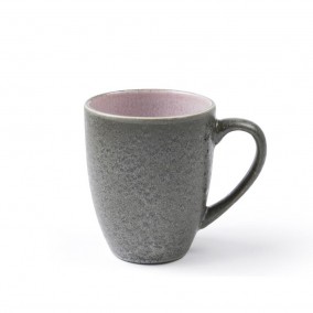 Bitz Kameninový hrnek s ouškem 30cl Grey/Light Pink