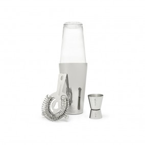 Leopold Vienna Boston šejkr 4 dílná sada (šejkr,  sítko, odměrka, lžíce)