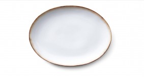 Bitz Ovální servírovací mísa 45x34cm Grey/Cream