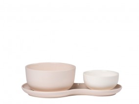 Servírovací porcelánová sada Soup & Salad Roseberry