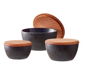 Bitz Sada úložných misek s víkem Black/Dark Blue (3 ks)