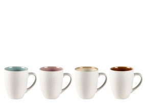 Bitz Sada hrnků s ouškem 30cl Matt Cream/Mix (4 ks)