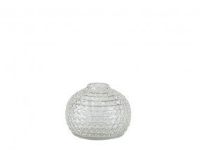 Villa Collection Skleněná váza se vzorem Clear 9 cm