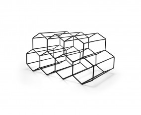 Leopold Vienna Kovový stojan na víno Black