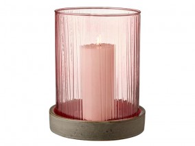 Bitz Svícen s LED svíčkou s časovačem 24 cm Pink