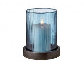 Bitz Svícen s LED svíčkou s časovačem 24 cm Blue