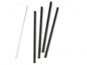 Zone Denmark Koktejlová brčka Rocks 21,5cm Black (4ks)