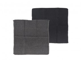 Södahl Kuchyňská utěrka na nádobí z organické bavlny 30x30 Mix Kitchen Knit Black/Grey (2 ks)