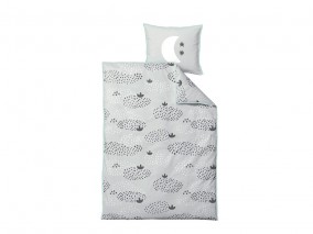 Södahl Dětské povlečení 100x140 Raindrops Black