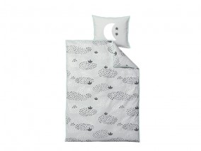 Södahl Dětské povlečení 140x200 Raindrops Black NO