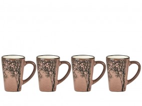 Villa Collection Hrnek na espresso se stromem Hela Dark Rose 0,1l (set 4 ks)