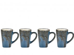 Villa Collection Hrnek na espresso se stromem Hela Dark Blue 0,1l (set 4 ks)