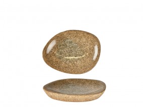 Villa Collection Servírovací talíř Bark 20x4 cm Nature River Stone