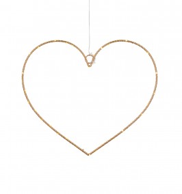 Sirius LED dekorace Liva Heart Gold 26cm (40 LED světel)
