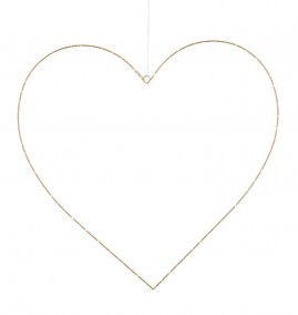 Sirius LED dekorace Liva Heart Gold 64cm (80 LED světel)