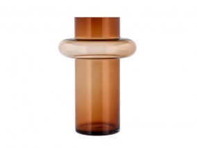 Lyngby Glas Skleněná váza Tube 30 cm Amber