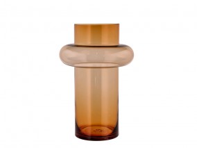 Lyngby Glas Skleněná váza Tube 40 cm Amber