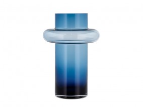 Lyngby Glas Skleněná váza Tube 30 cm Dark Blue