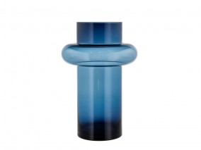 Lyngby Glas Skleněná váza Tube 40 cm Dark Blue