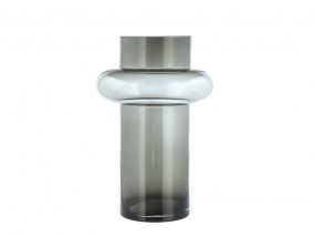 Lyngby Glas Skleněná váza Tube 40 cm Smoke