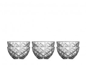 Lyngby Glas Skleněná miska Diamond 12 cm Clear (6 ks)