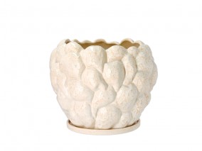 Villa Collection Váza/Květináč Klast 31 cm Offwhite