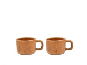 Villa Collection Porcelánový hrnek na espresso Fjord 0,1l Amber (sada 2 ks)