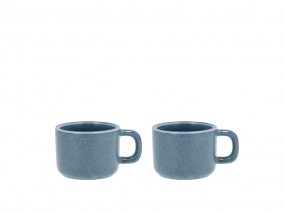 Villa Collection Porcelánový hrnek na espresso Fjord 0,1l Blue (sada 2 ks)