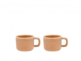 Villa Collection Porcelánový hrnek na espresso Fjord 0,1l Cream (sada 2 ks)