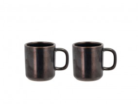 Villa Collection Porcelánový hrnek Fjord 0.25l Black (sada 2 ks)