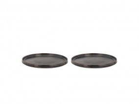 Villa Collection Porcelánový talíř Fjord 20.8 cm Black (sada 2 ks)