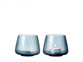 Bitz Skleněný stojánek na čajovou svíčku Kusintha Blue (sada 2 ks)