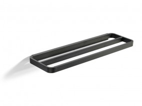 Zone Denmark Dvojitý kolejový koupelnový věšák na ručníky Rim Black