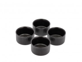 Holm Sada 4 ramekinu 7x3,5cm Black