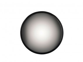 Villa Collection Kulaté vypouklé zrcadlo s kovovým rámem Black 30 cm