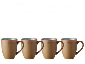 Hrnek s ouškem 30 cl 4 ks Wood/Ocean