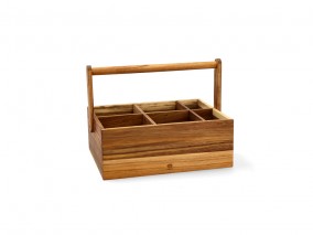 Stojan na kuchyňské náčíní přenosný 36 x 27 x 28 cm Akáciové dřevo